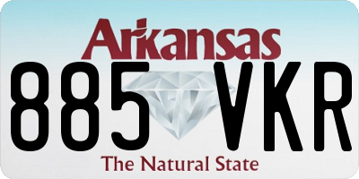 AR license plate 885VKR
