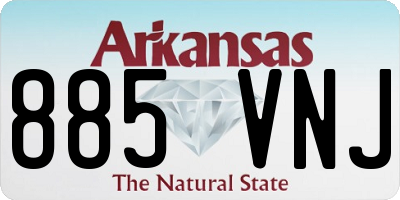 AR license plate 885VNJ