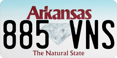 AR license plate 885VNS
