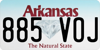 AR license plate 885VOJ