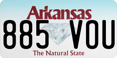 AR license plate 885VOU