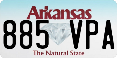 AR license plate 885VPA
