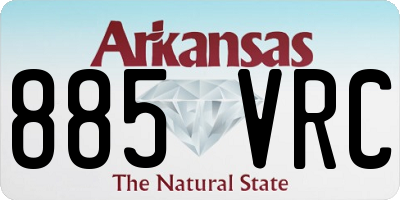 AR license plate 885VRC