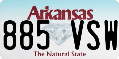 AR license plate 885VSW