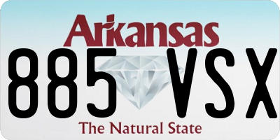 AR license plate 885VSX