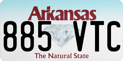 AR license plate 885VTC