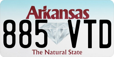 AR license plate 885VTD