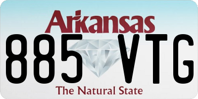 AR license plate 885VTG