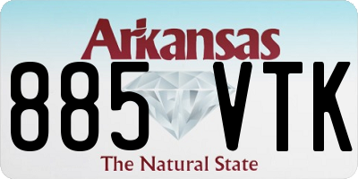 AR license plate 885VTK