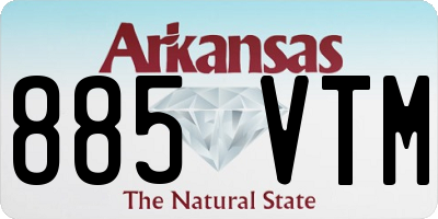 AR license plate 885VTM