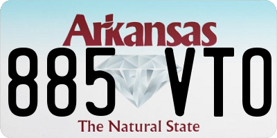 AR license plate 885VTO