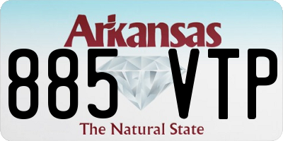 AR license plate 885VTP