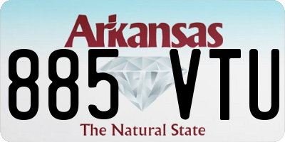 AR license plate 885VTU
