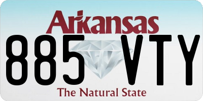 AR license plate 885VTY