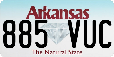 AR license plate 885VUC