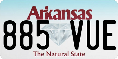 AR license plate 885VUE