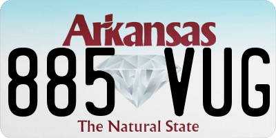 AR license plate 885VUG
