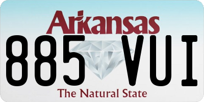AR license plate 885VUI