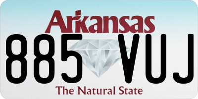 AR license plate 885VUJ