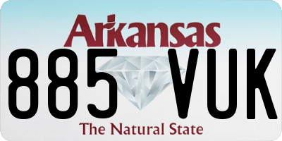 AR license plate 885VUK