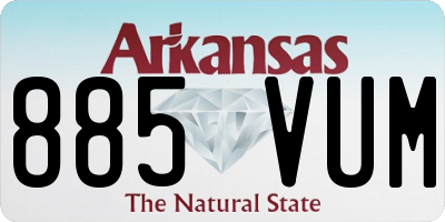 AR license plate 885VUM