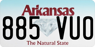 AR license plate 885VUO
