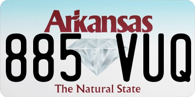 AR license plate 885VUQ