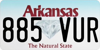 AR license plate 885VUR