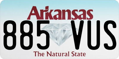 AR license plate 885VUS