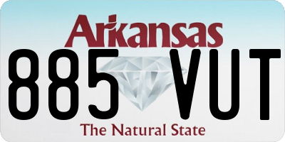 AR license plate 885VUT
