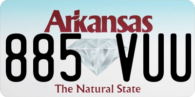 AR license plate 885VUU