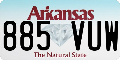 AR license plate 885VUW