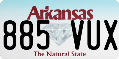 AR license plate 885VUX