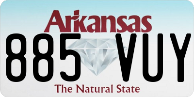 AR license plate 885VUY