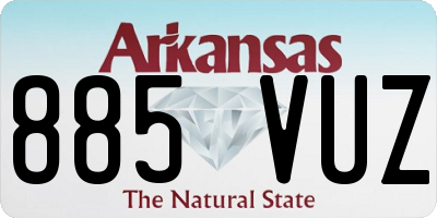 AR license plate 885VUZ