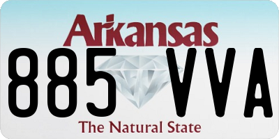 AR license plate 885VVA
