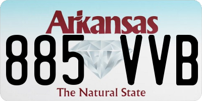 AR license plate 885VVB