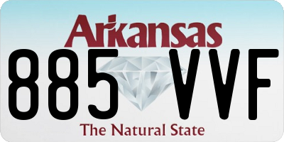 AR license plate 885VVF
