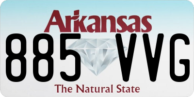 AR license plate 885VVG