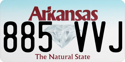 AR license plate 885VVJ
