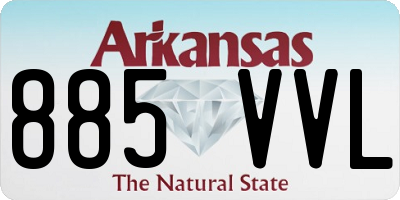 AR license plate 885VVL