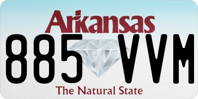 AR license plate 885VVM