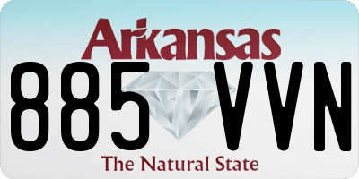 AR license plate 885VVN