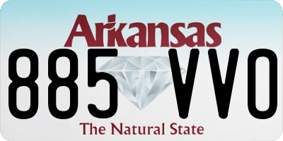 AR license plate 885VVO