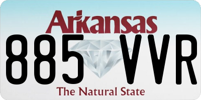 AR license plate 885VVR