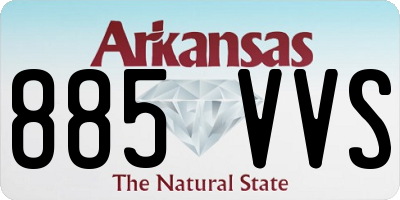 AR license plate 885VVS