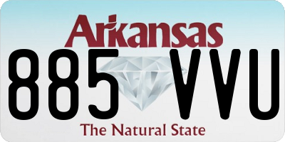 AR license plate 885VVU