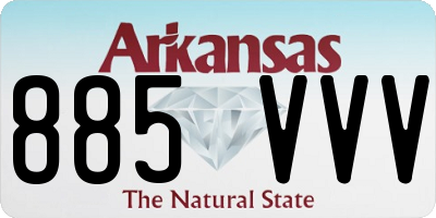 AR license plate 885VVV