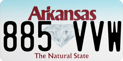 AR license plate 885VVW