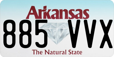 AR license plate 885VVX